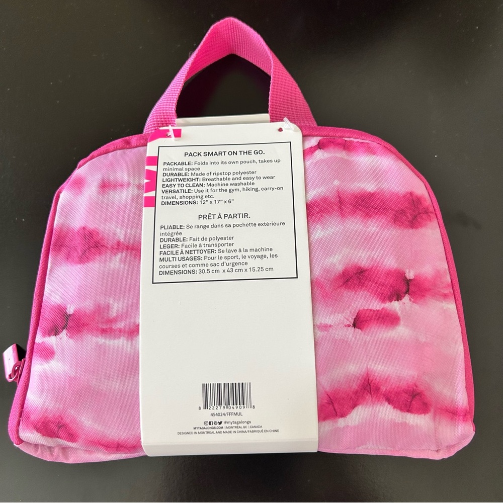 Mytagalongs Pink Cotton Candy Foldable Backpack MSRP $38 - Picture 4 of 12